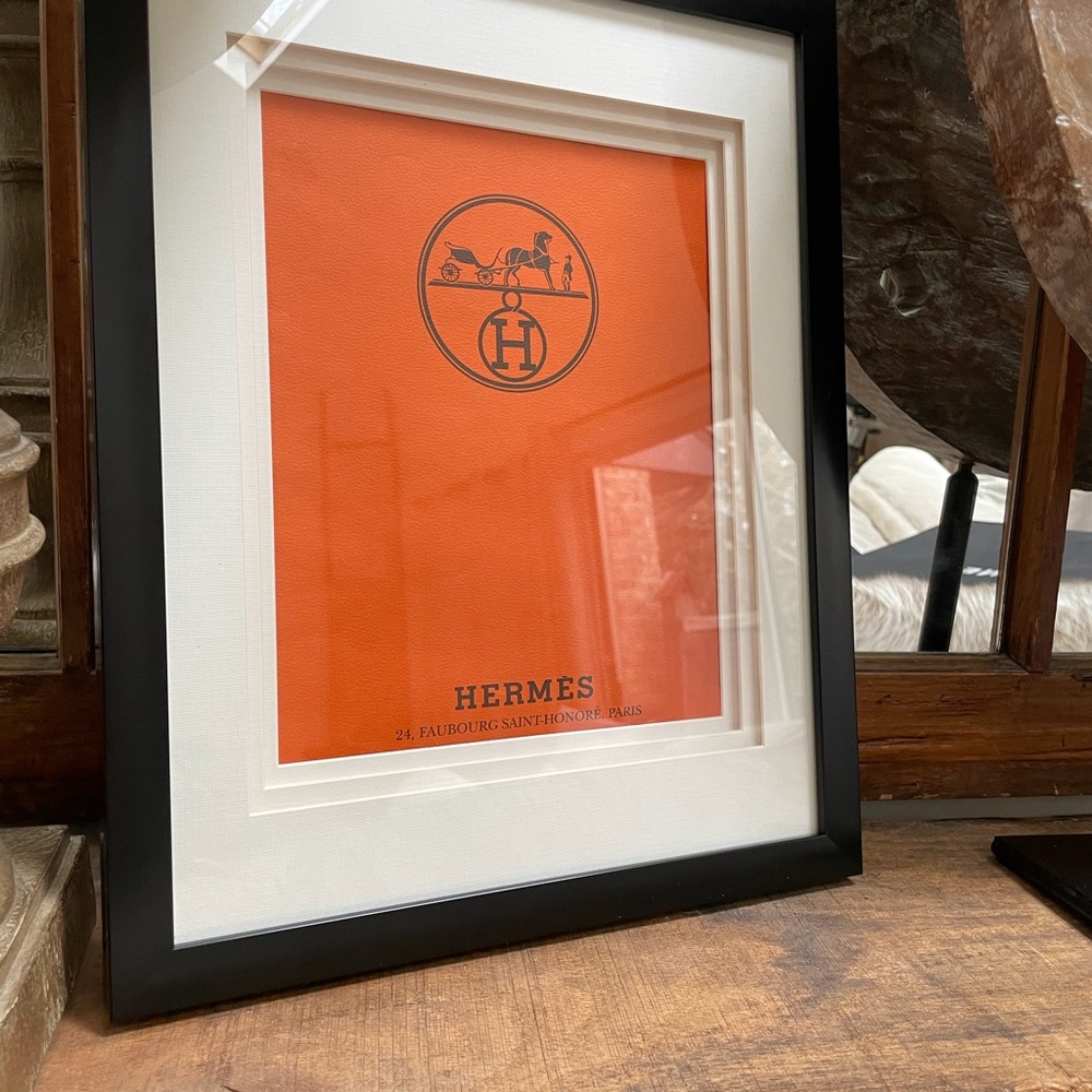 Repurposed, Hermes 11x14 frame. Triple matting. Beautiful frame.